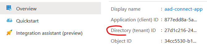 Azure Directory ID