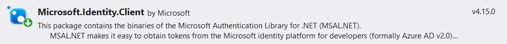 Microsoft Identity Client